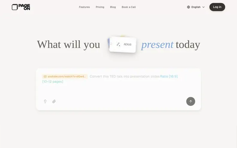 Screenshot of the PageOn.AI homepage