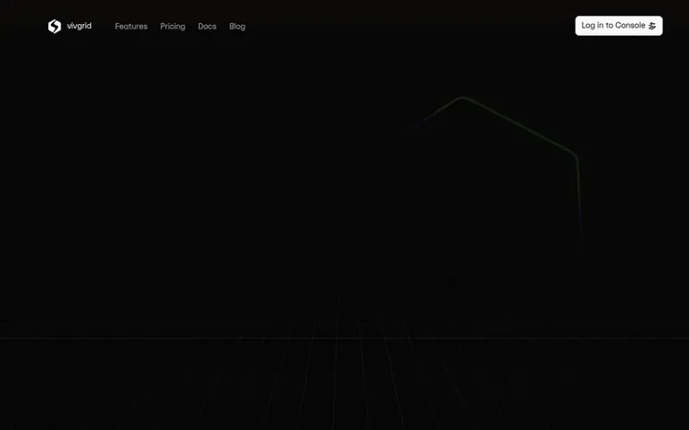Screenshot of the Vivgrid homepage